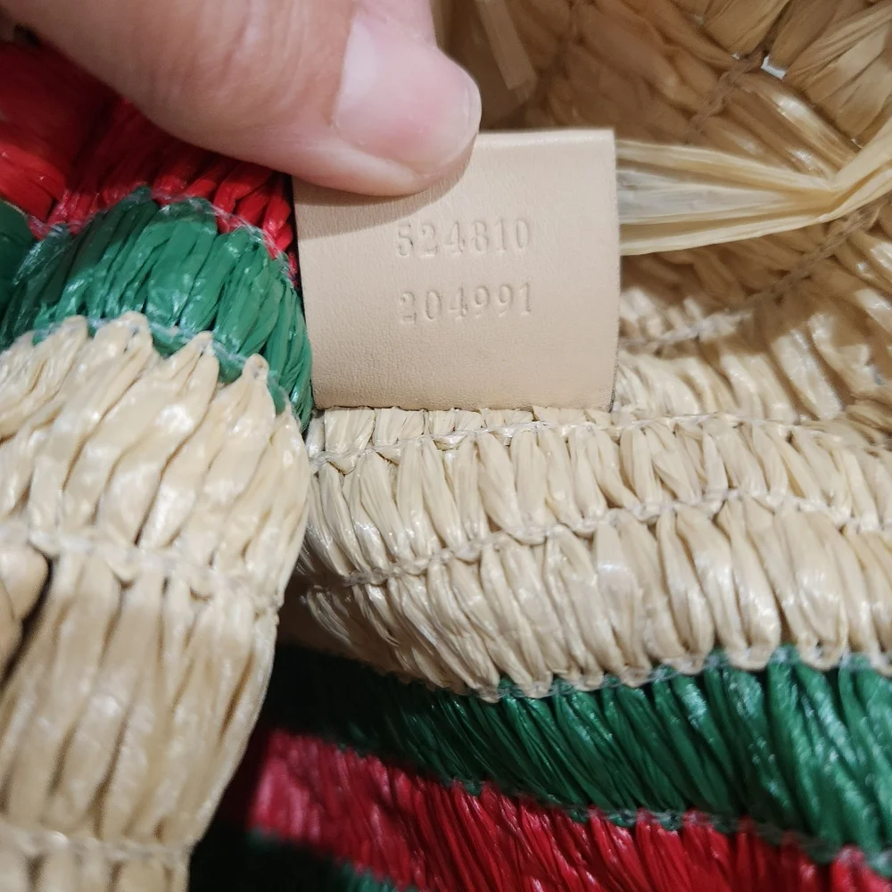 Gucci Natural Woven Straw Cestino tote - Picture 7 of 10